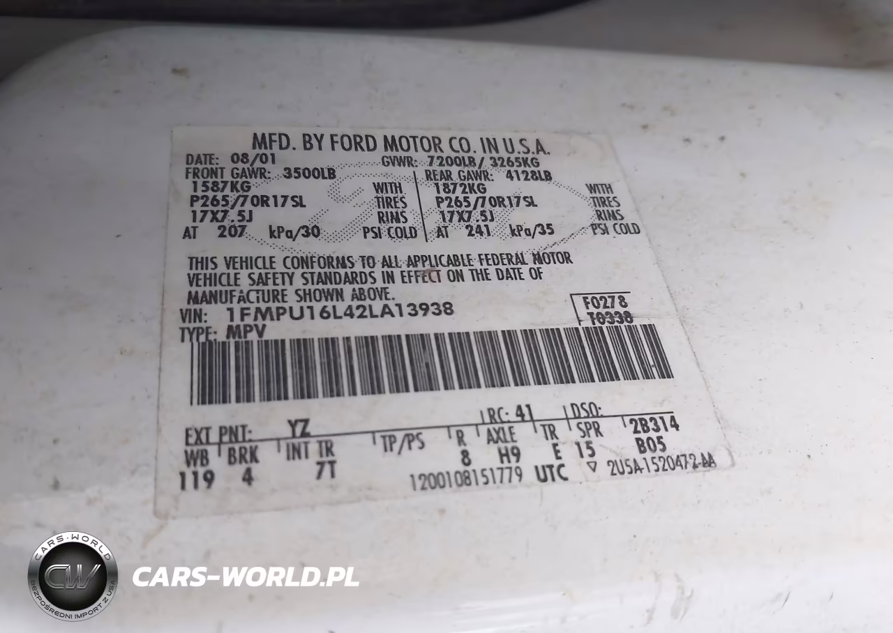 2002 Ford Expedition Xlt VIN:1FMPU16L42LA13938 - 9