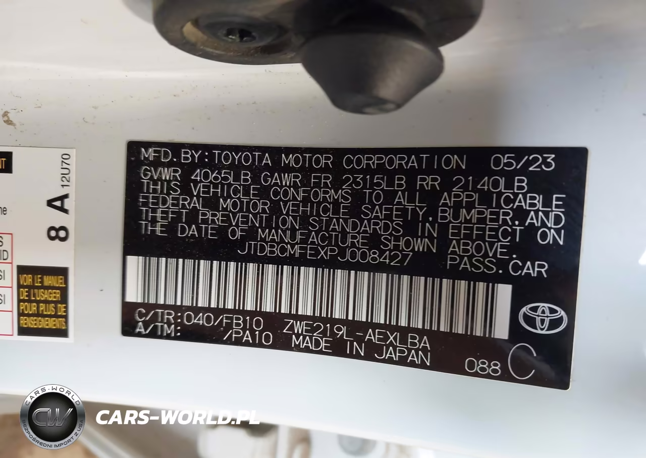 2023 Toyota Corolla Hybrid Le VIN:JTDBCMFEXPJ008427 - 9