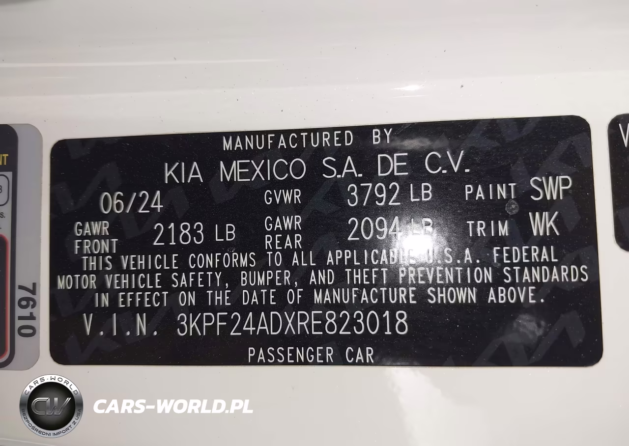 2024 Kia Forte Lxs VIN:3KPF24ADXRE823018 - 9