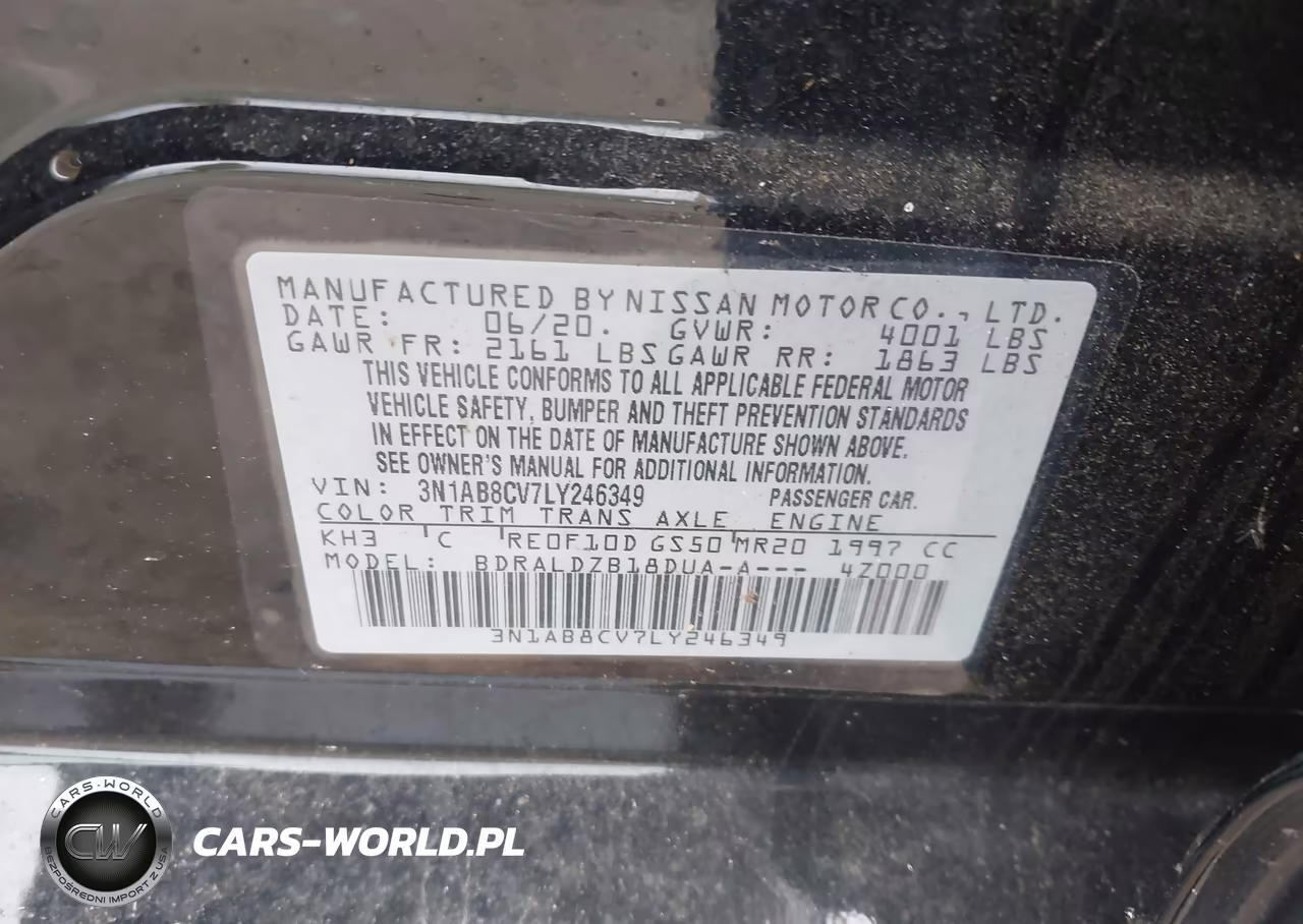 2020 Nissan Sentra Sv Xtronic Cvt VIN:3N1AB8CV7LY246349 - 9