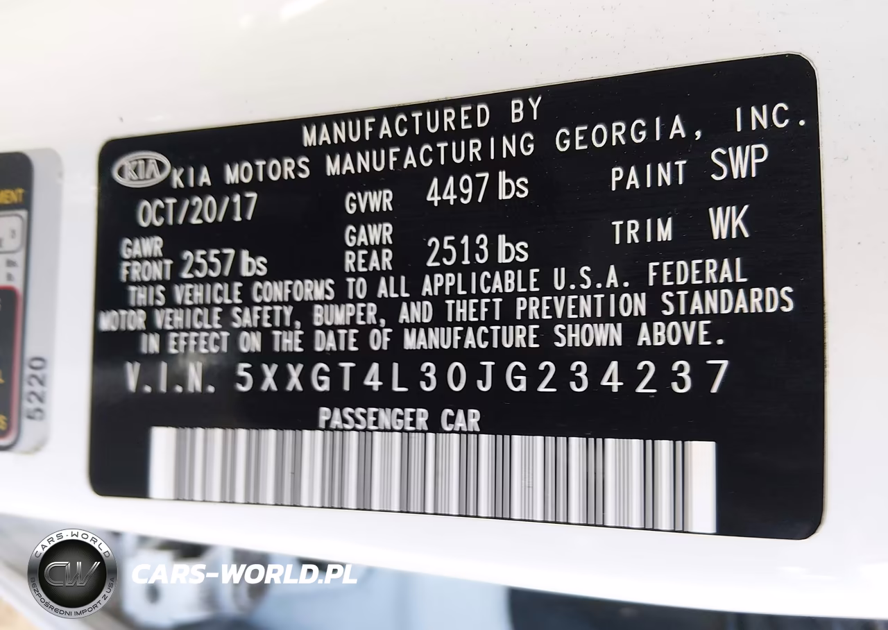 2018 Kia Optima S VIN:5XXGT4L30JG234237 - 9