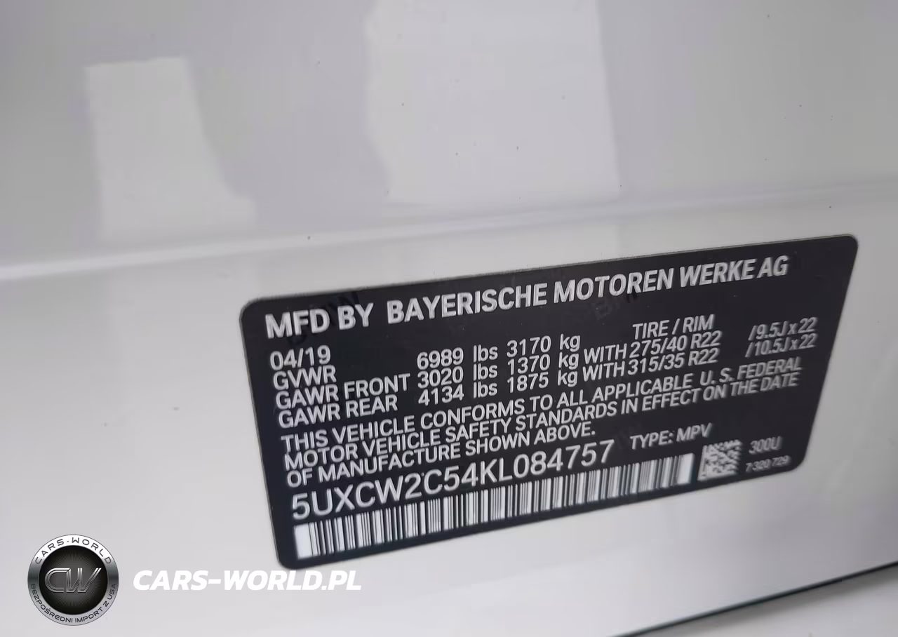 2019 BMW X7 xDrive40I VIN:5UXCW2C54KL084757 - 9