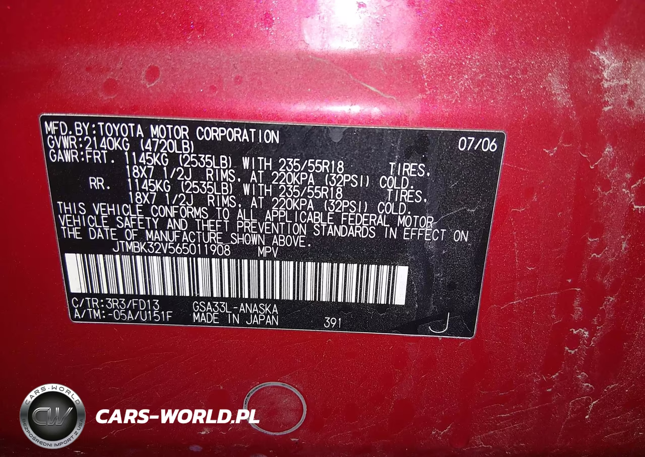 2006 Toyota Rav4 Sport V6 VIN:JTMBK32V565011908 - 9