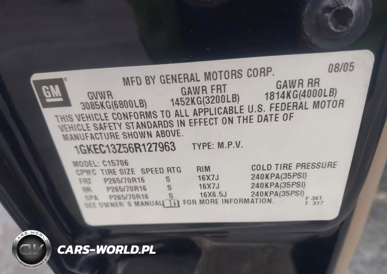 2006 GMC Yukon Slt VIN:1GKEC13Z56R127963 - 9