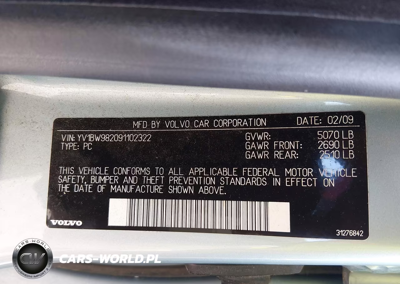 2009 Volvo V70 3.2 VIN:YV1BW982091102322 - 9