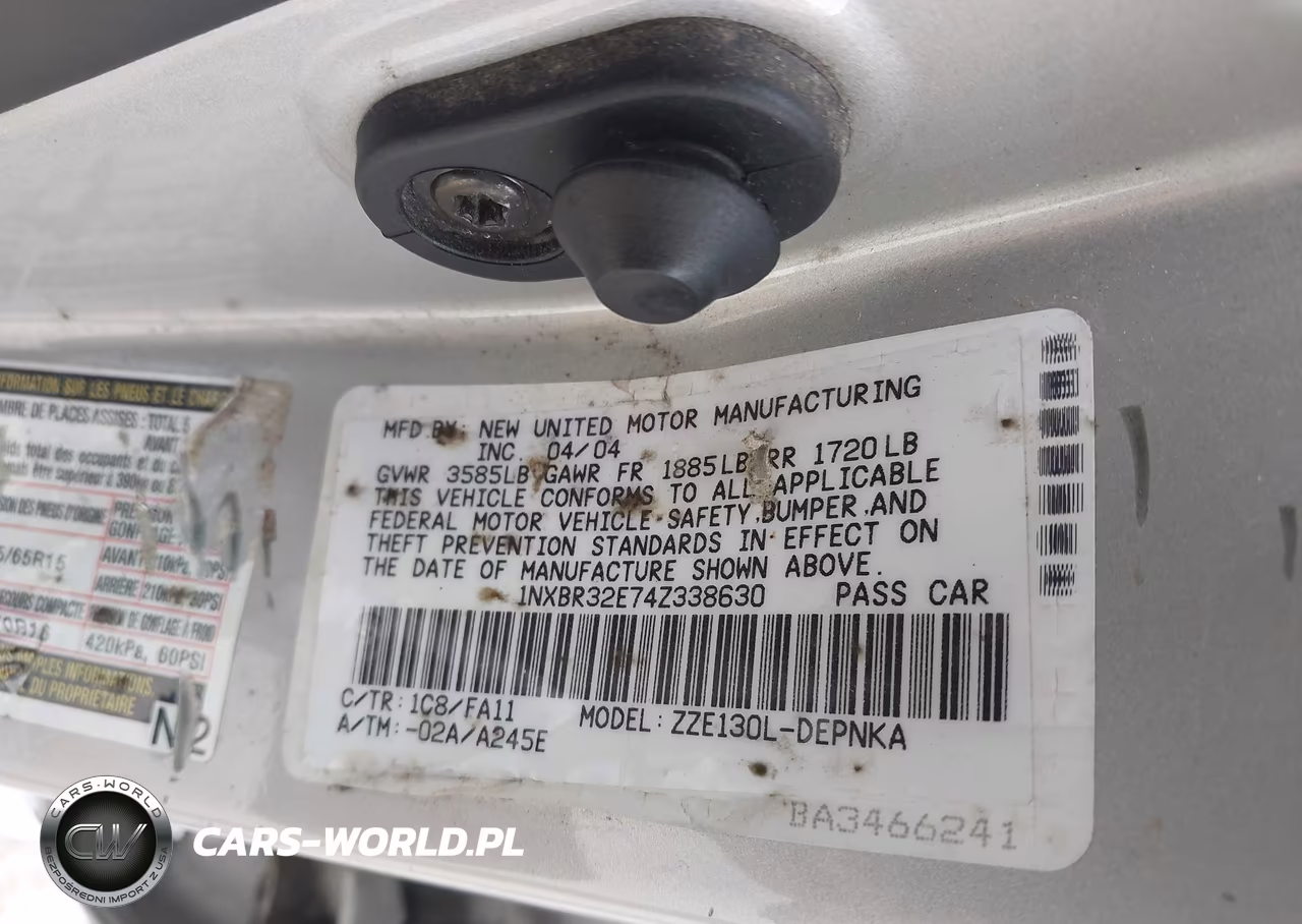 2004 Toyota Corolla Le VIN:1NXBR32E74Z338630 - 9