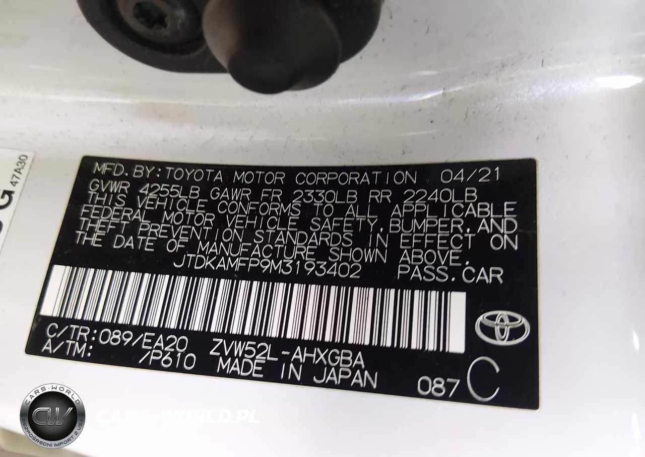2021 Toyota Prius Prime Xle VIN:JTDKAMFP9M3193402 - 9
