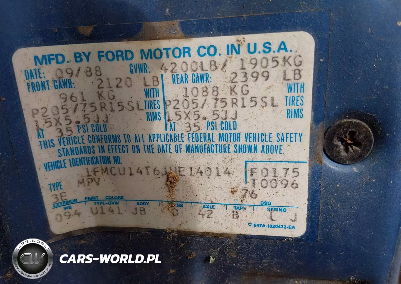 1988 Ford Bronco Ii VIN:1FMCU14T6JUE14014 - 9
