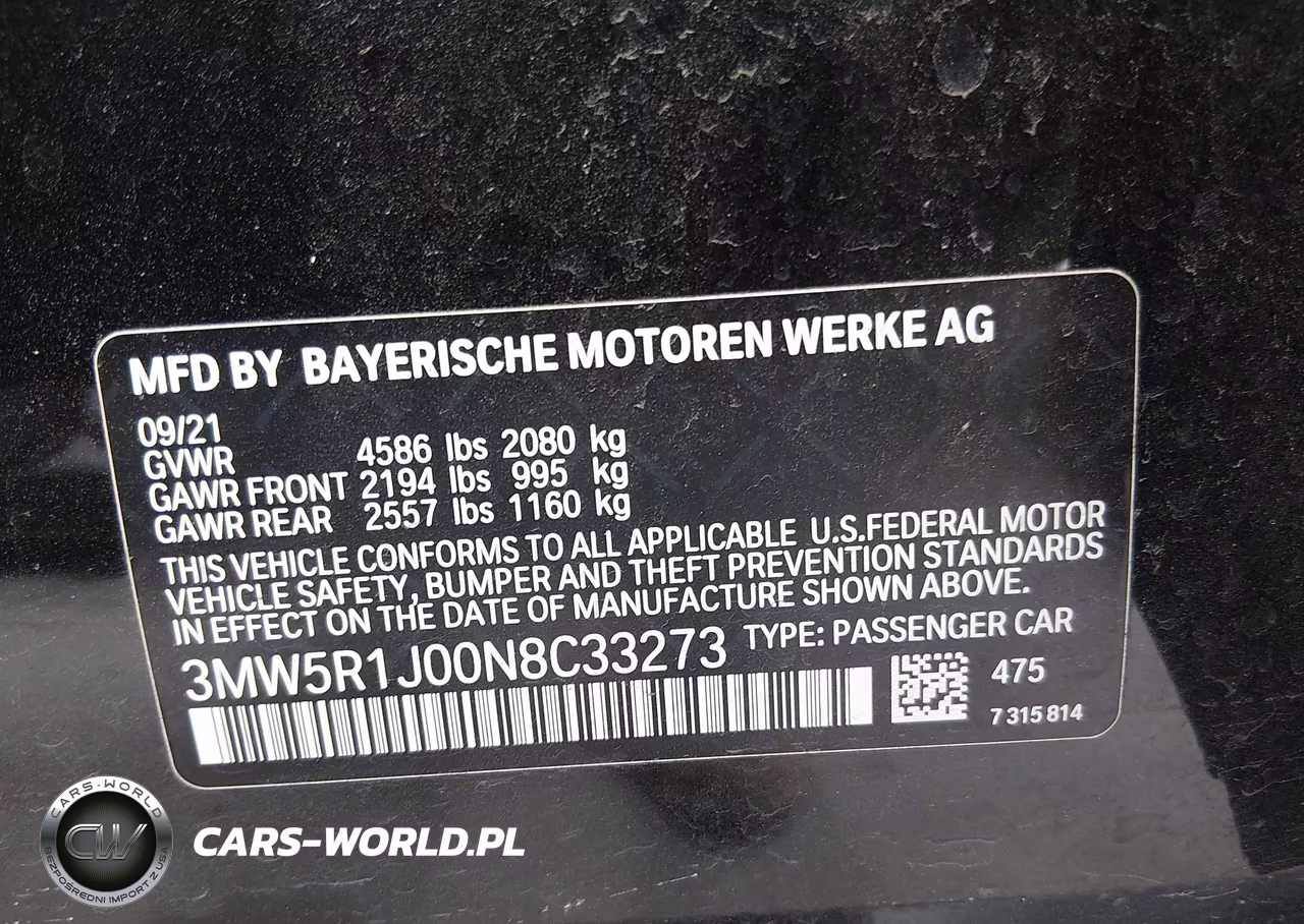 2022 BMW 3 Series 330I VIN:3MW5R1J00N8C33273 - 9