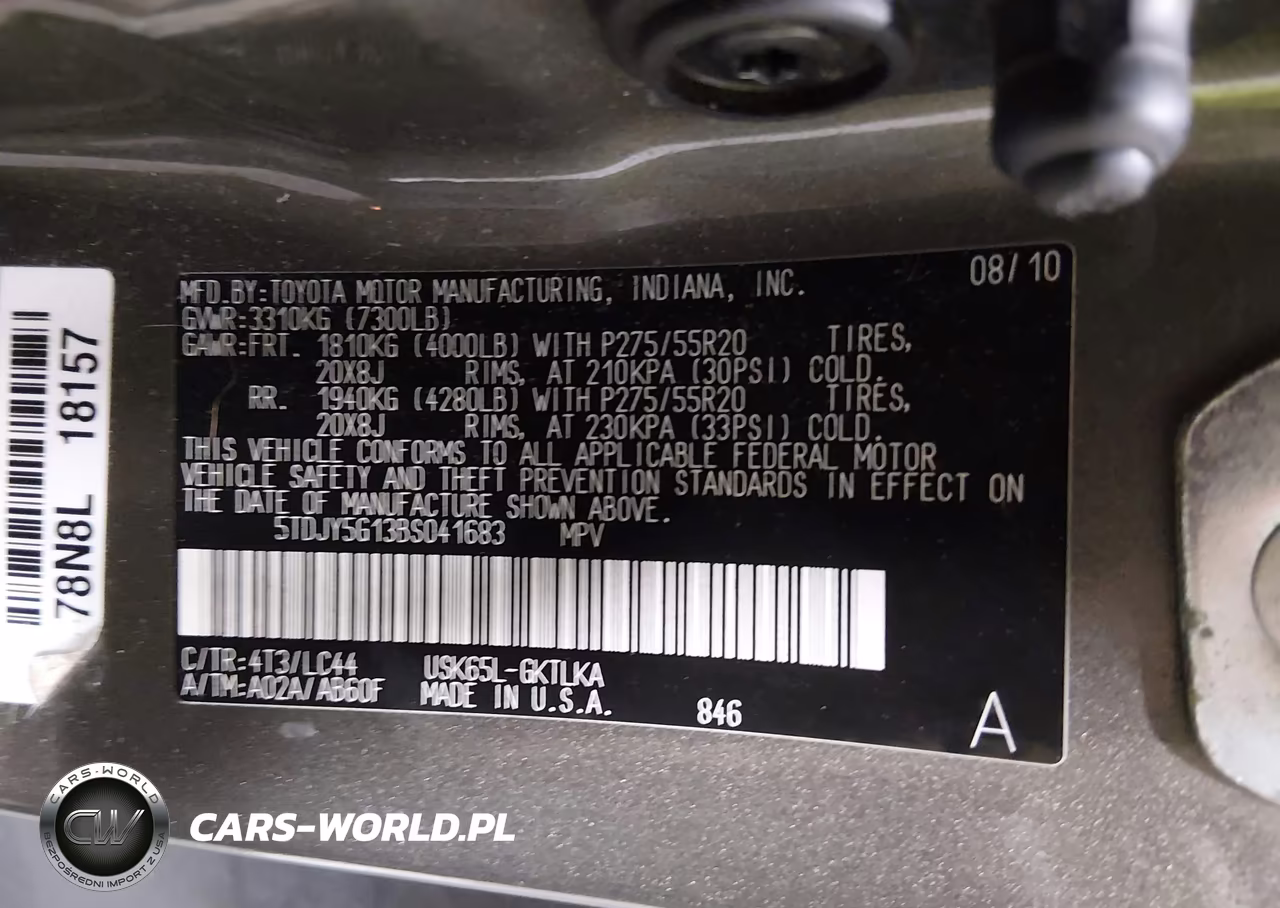 2011 Toyota Sequoia Limited 5.7L V8 VIN:5TDJY5G13BS041683 - 9