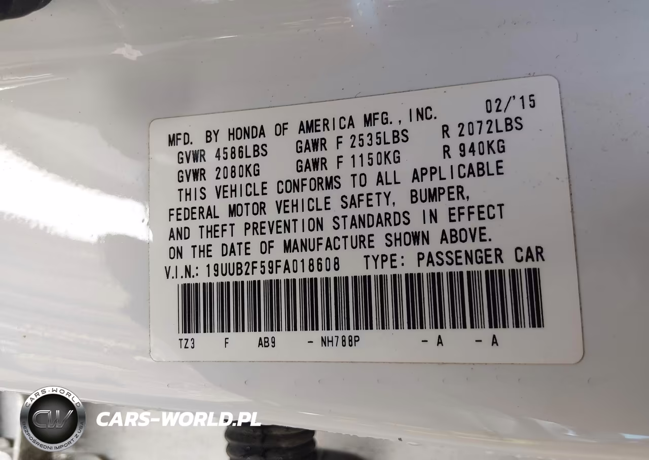 2015 Acura Tlx V6 Tech VIN:19UUB2F59FA018608 - 9
