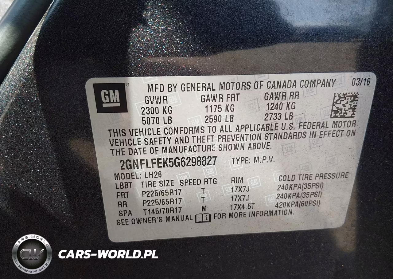 2016 Chevrolet Equinox Lt VIN:2GNFLFEK5G6298827 - 9