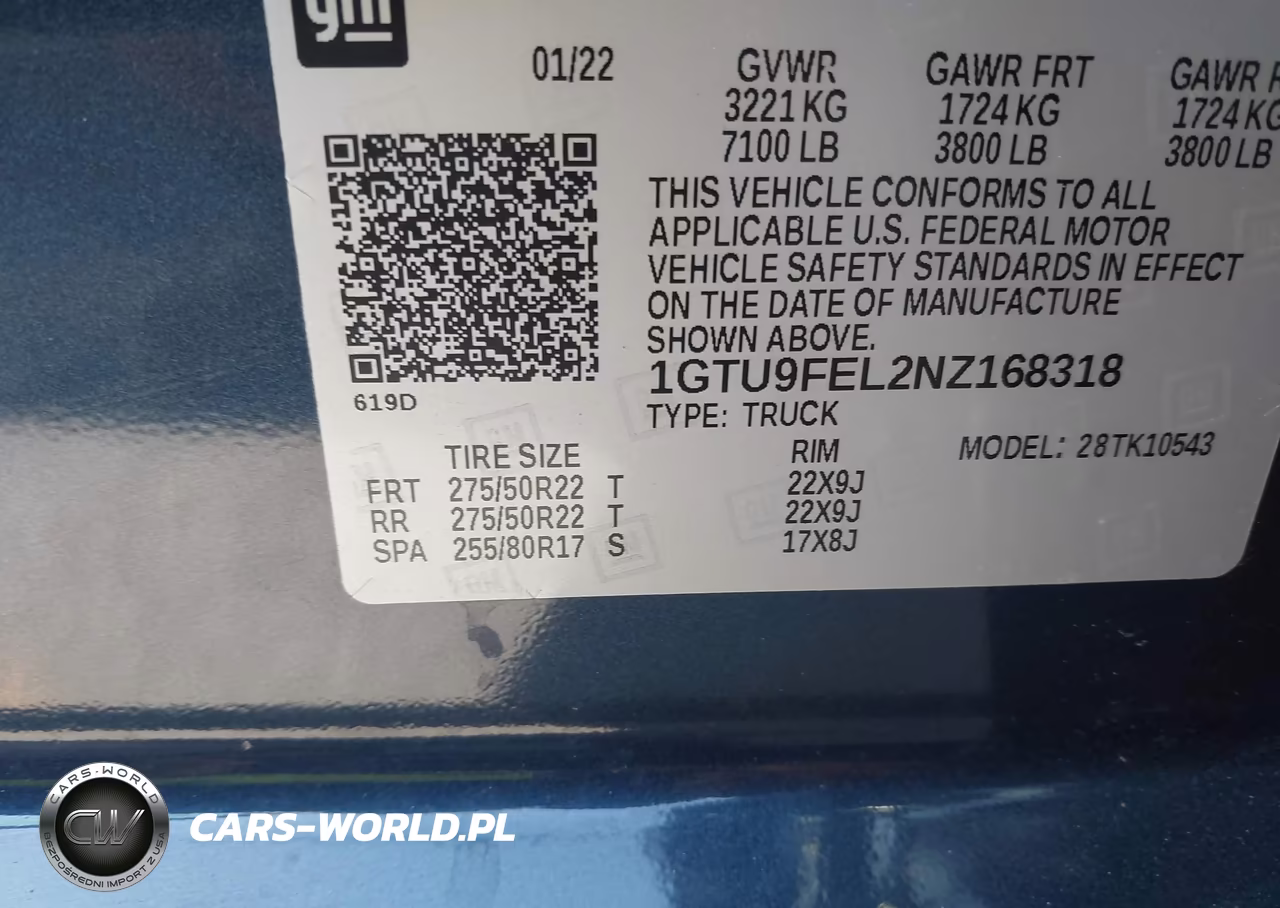 2022 GMC Sierra 1500 Limited 4Wd Short Box Denali VIN:1GTU9FEL2NZ168318 - 9