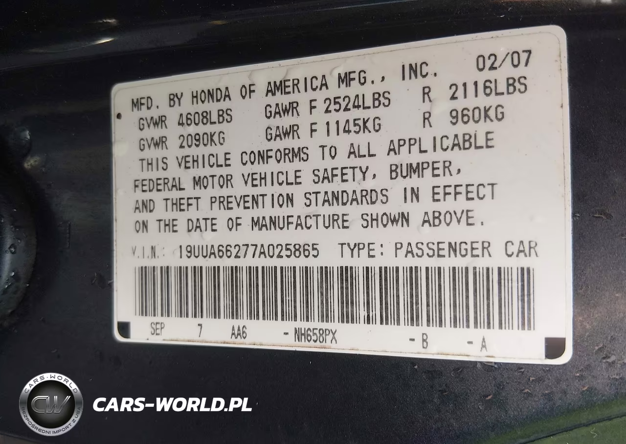 2007 Acura Tl 3.2 VIN:19UUA66277A025865 - 9