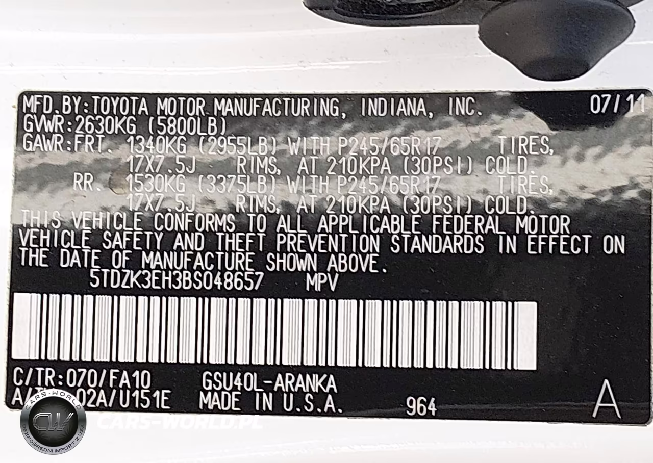 2011 Toyota Highlander Base V6 VIN:5TDZK3EH3BS048657 - 8