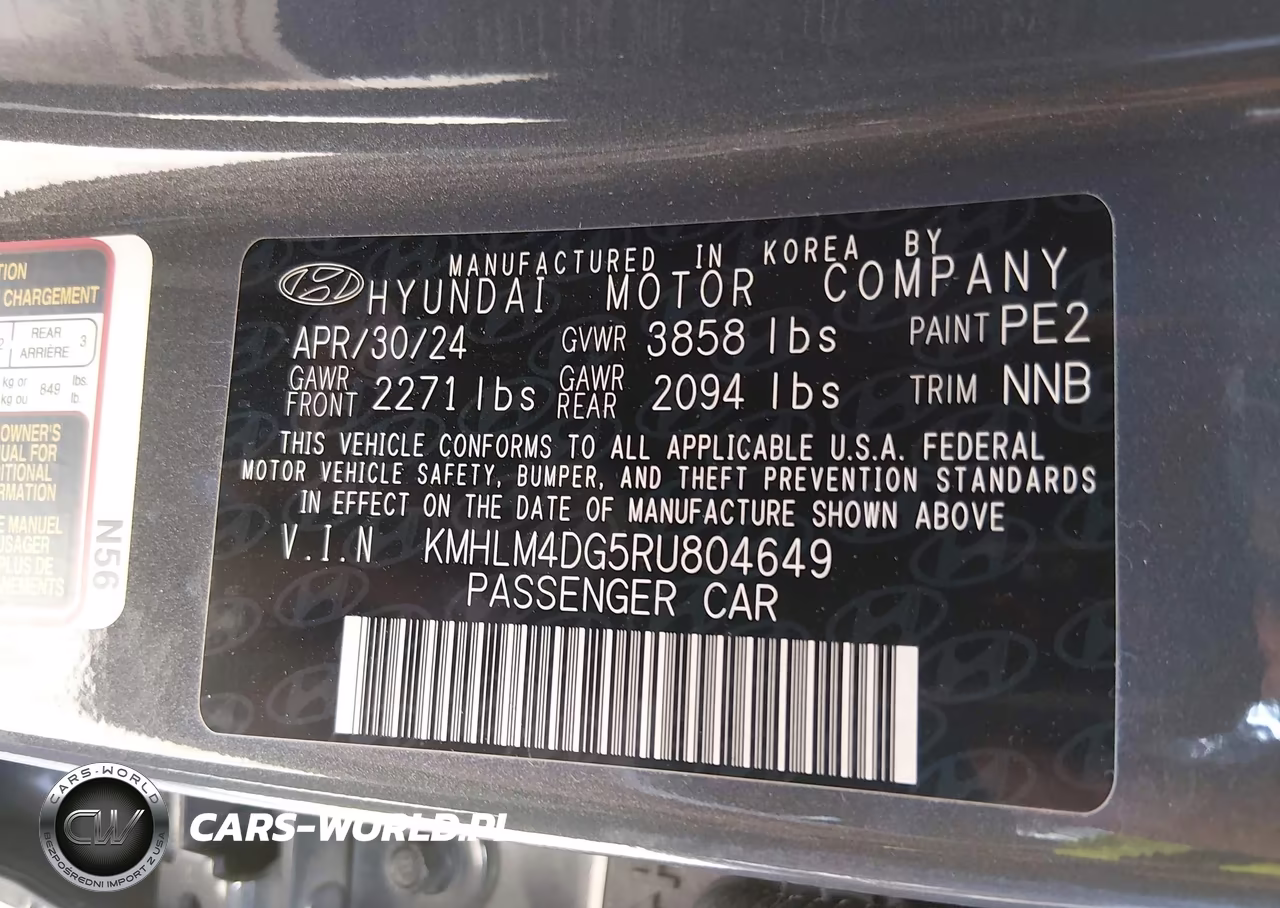 2024 Hyundai Elantra Sel VIN:KMHLM4DG5RU804649 - 9