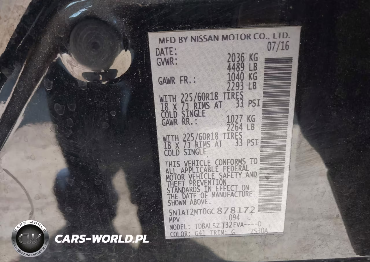 2016 Nissan Rogue Sl VIN:5N1AT2MT0GC878172 - 9
