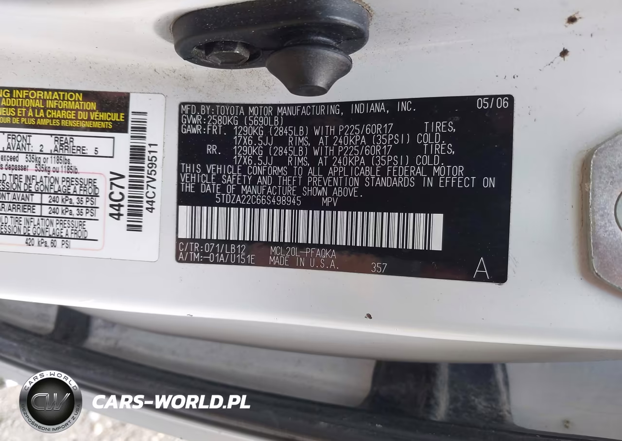 2006 Toyota Sienna Xle Limited VIN:5TDZA22C66S498945 - 9