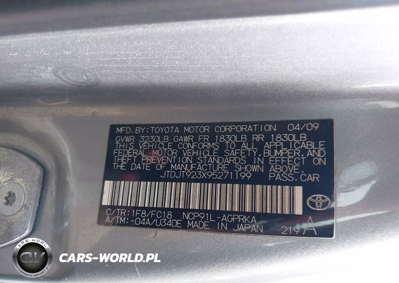 2009 Toyota Yaris S VIN:JTDJT923X95271199 - 9