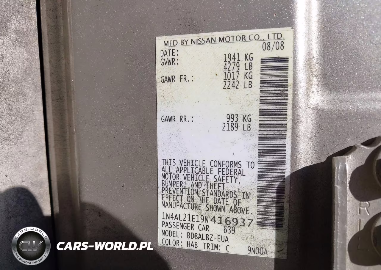 2009 Nissan Altima 2.5 S VIN:1N4AL21E19N416937 - 9