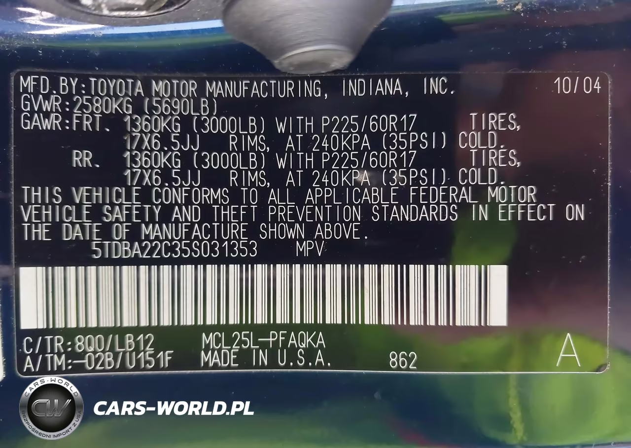 2005 Toyota Sienna Xle VIN:5TDBA22C35S031353 - 9