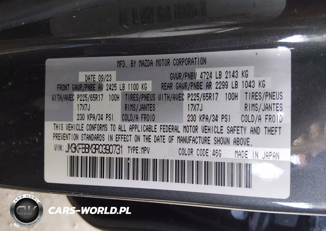 2024 Mazda Cx-5 2.5 S Select VIN:JM3KFBBM3R0390731 - 9