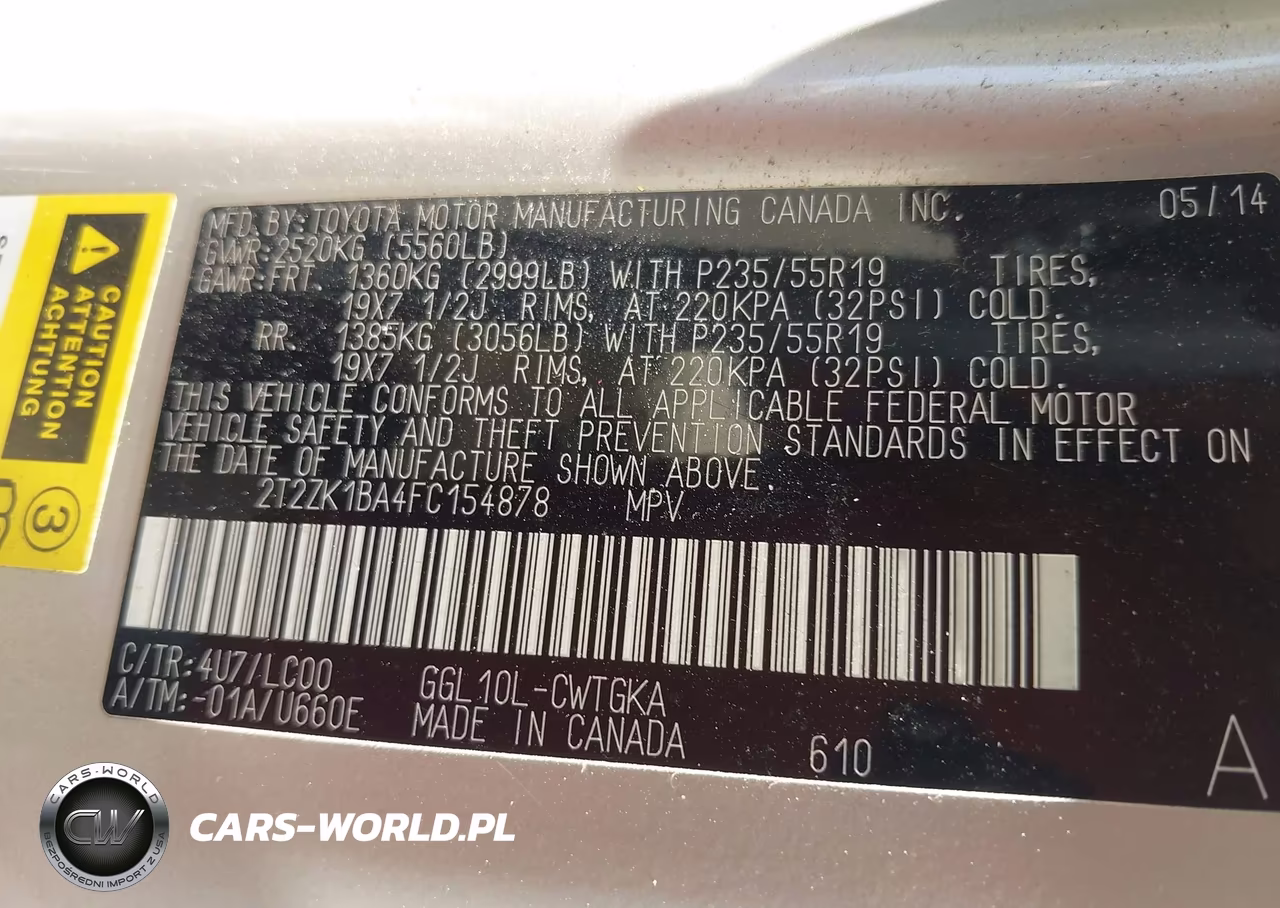 2015 Lexus Rx 350 VIN:2T2ZK1BA4FC154878 - 9