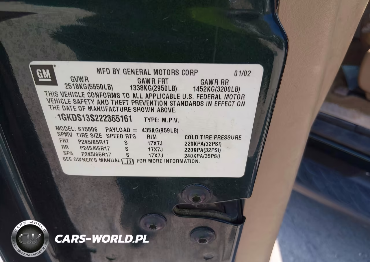 2002 GMC Envoy Slt VIN:1GKDS13S222365161 - 9