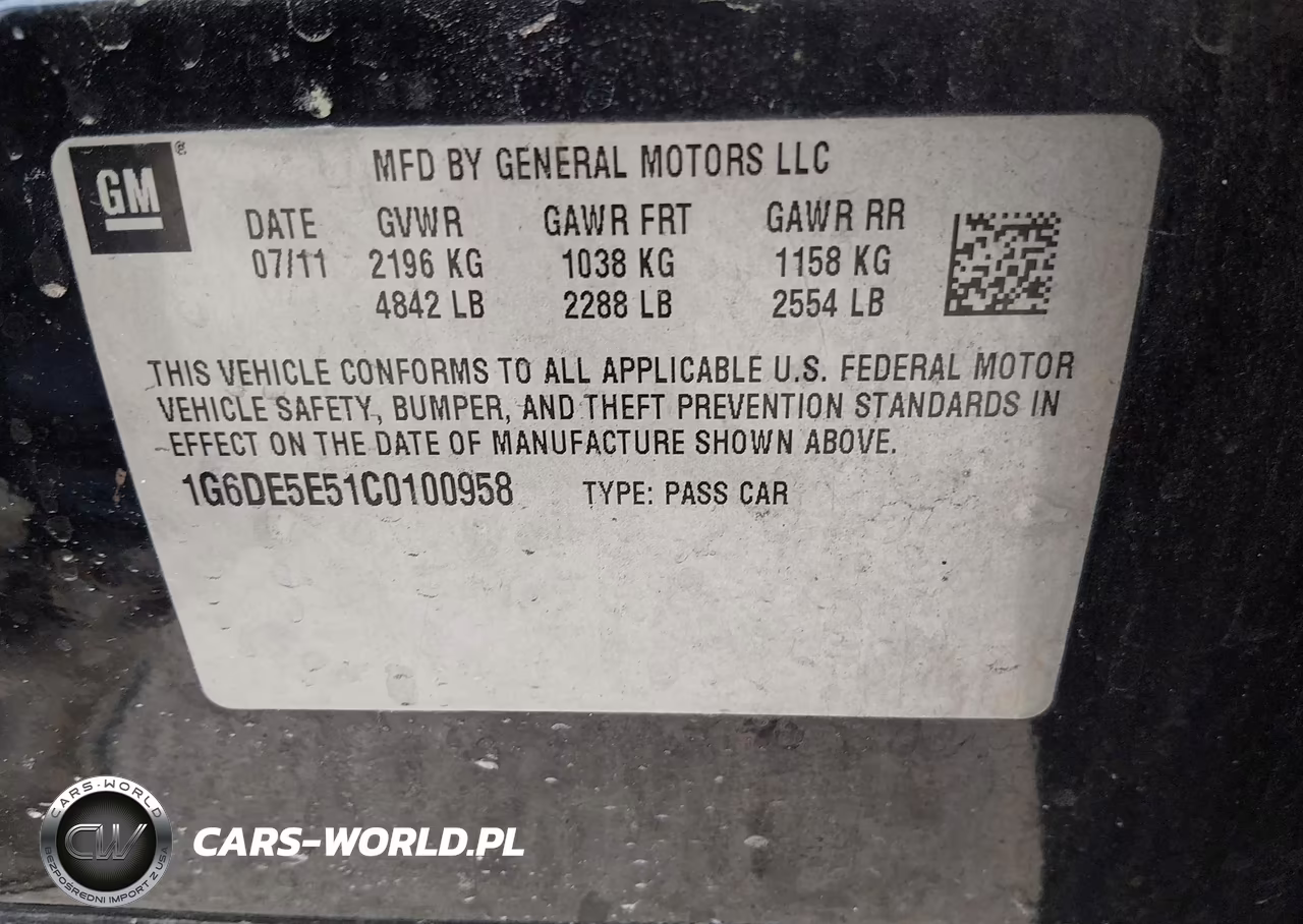 2012 Cadillac Cts Luxury VIN:1G6DE5E51C0100958 - 9