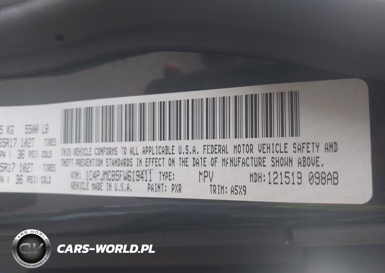 2015 Jeep Cherokee Latitude VIN:1C4PJMCB5FW619411 - 9