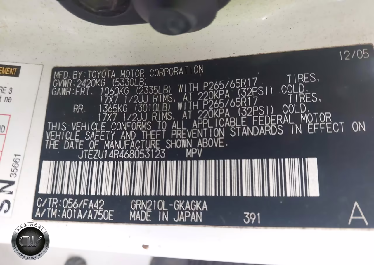 2006 Toyota 4Runner Sr5 V6 VIN:JTEZU14R468053123 - 9