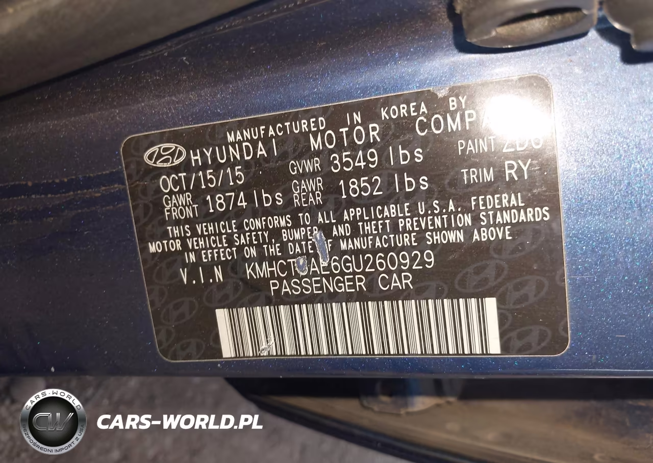 2016 Hyundai Accent Se VIN:KMHCT5AE6GU260929 - 9