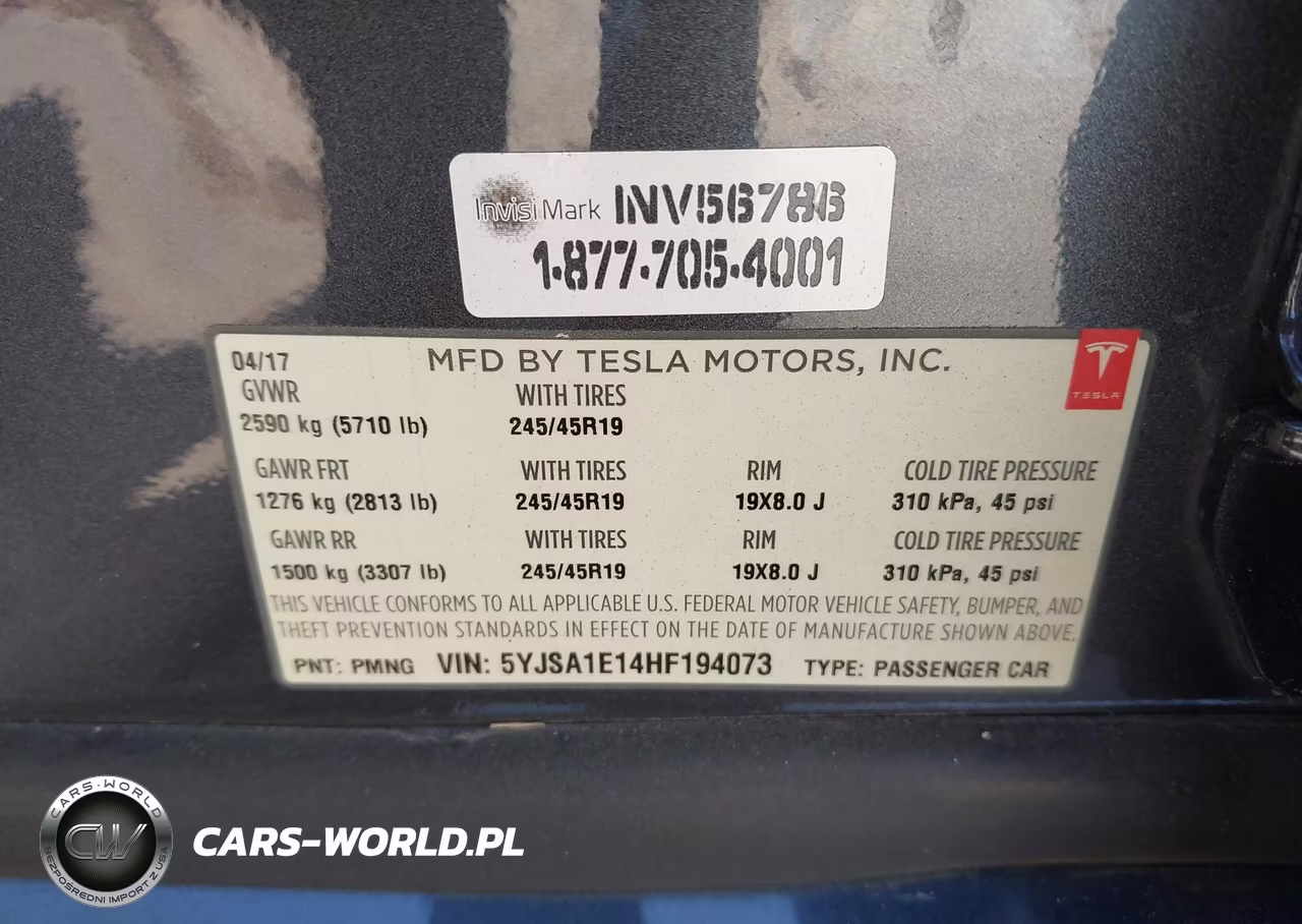 2017 Tesla Model S 60-75 VIN:5YJSA1E14HF194073 - 9