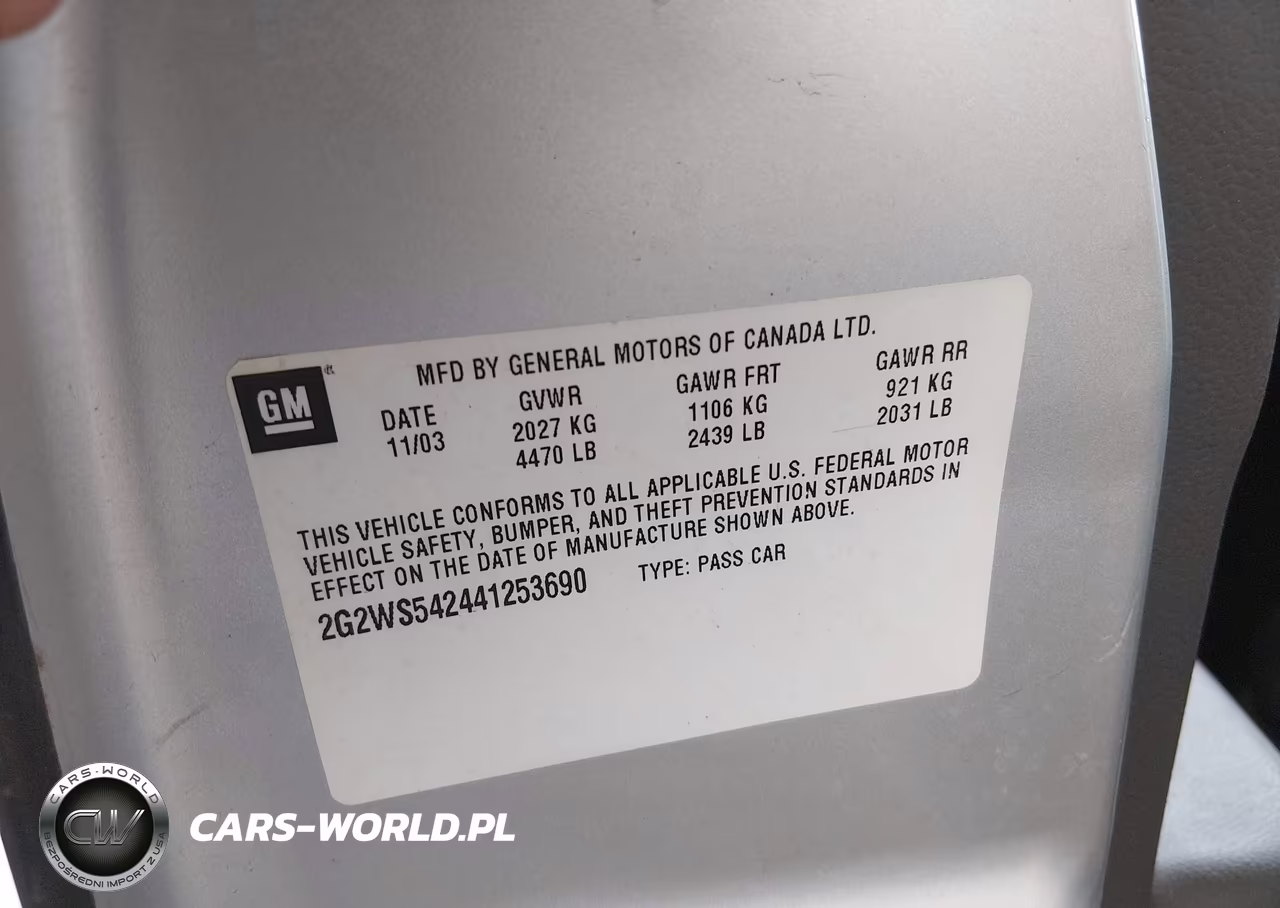 2004 Pontiac Grand Prix Gt2 VIN:2G2WS542441253690 - 9