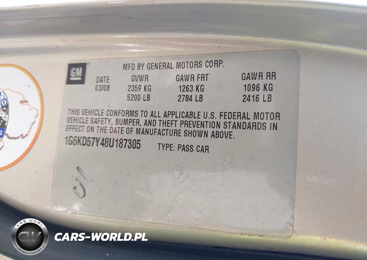 2008 Cadillac Dts 1Sb VIN:1G6KD57Y48U187305 - 9