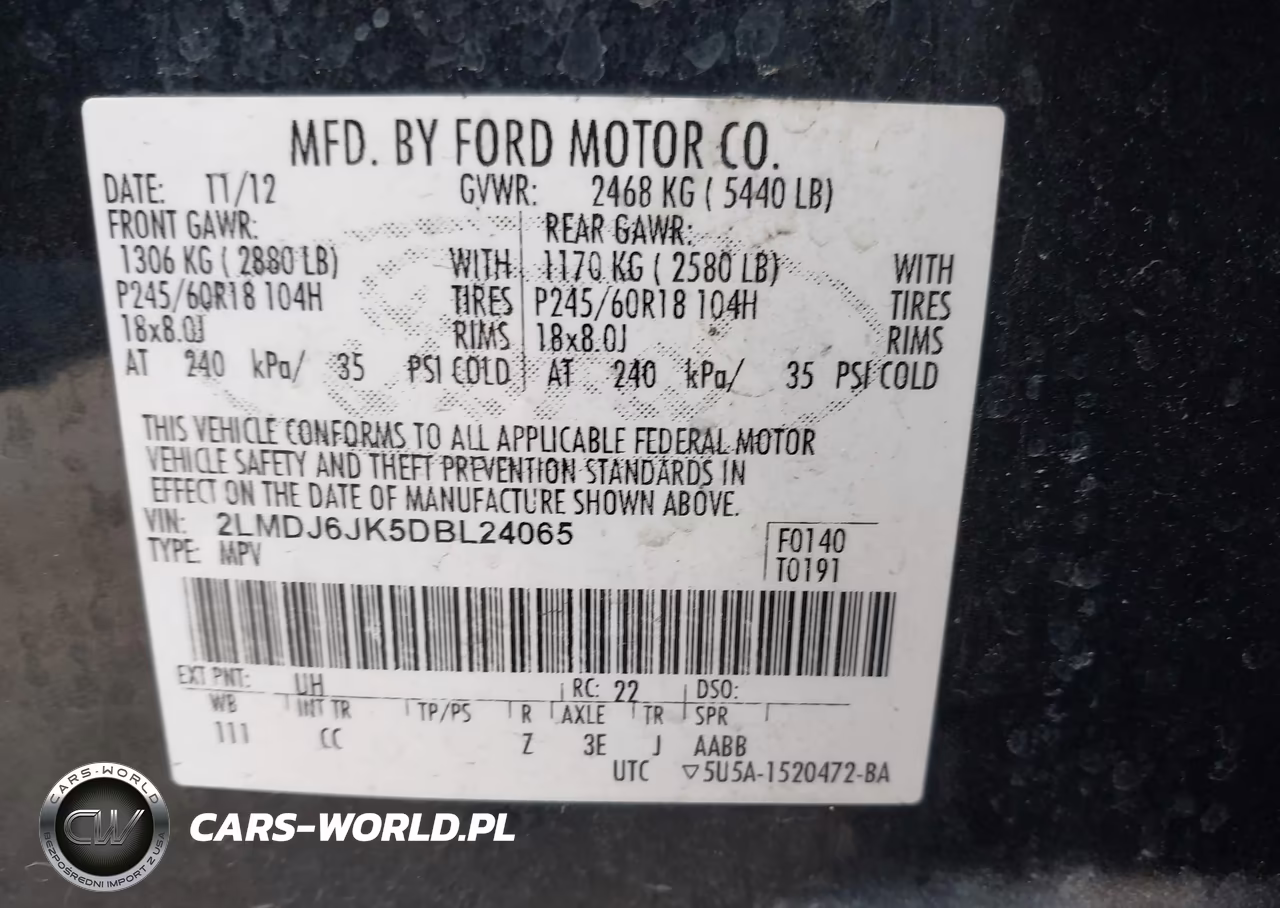 2013 Lincoln Mkx VIN:2LMDJ6JK5DBL24065 - 9