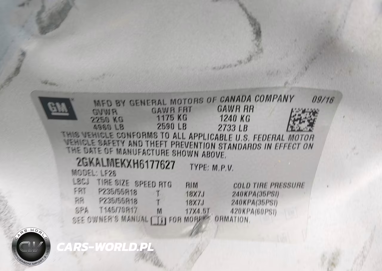 2017 GMC Terrain Sle-1 VIN:2GKALMEKXH6177627 - 9