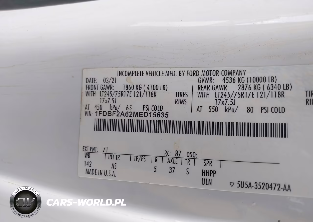2021 Ford F-250 Xl VIN:1FDBF2A62MED15635 - 9