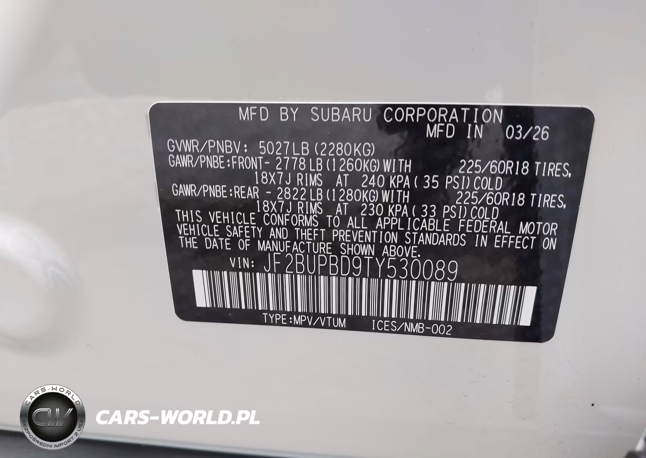 2026 Subaru Outback Premium VIN:JF2BUPBD9TY530089 - 9