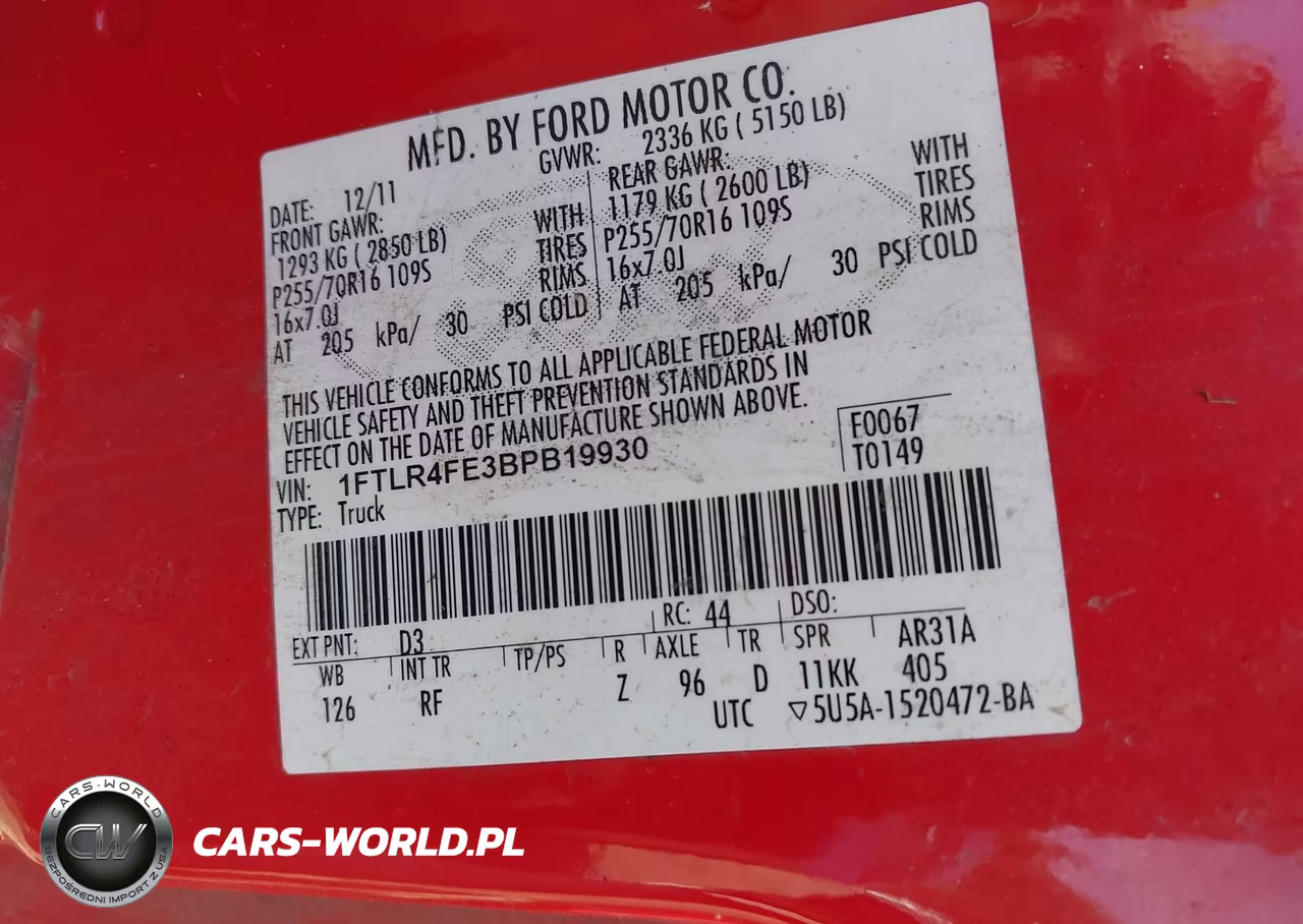 2011 Ford Ranger Sport VIN:1FTLR4FE3BPB19930 - 9