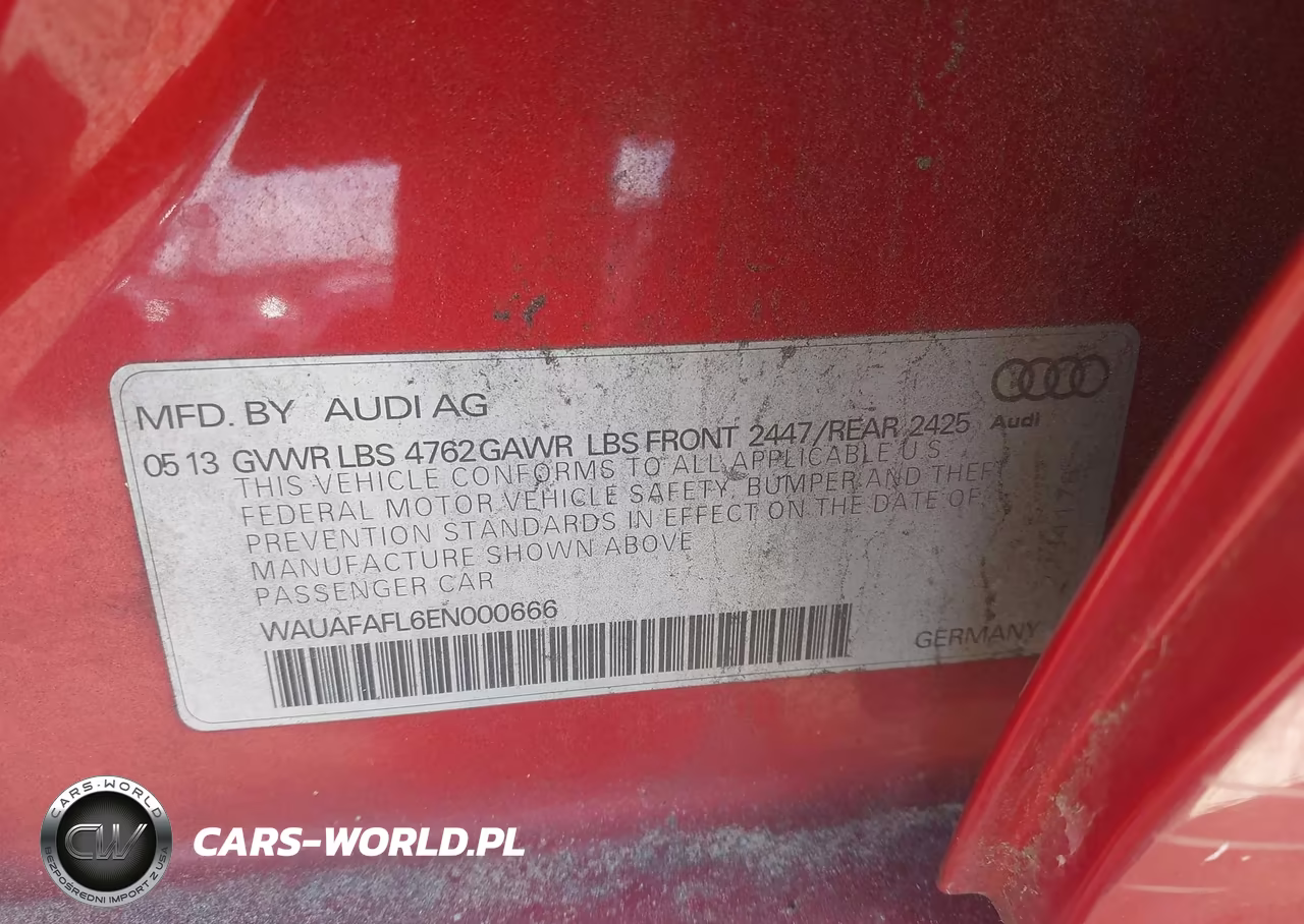 2014 Audi A4 2.0T Premium VIN:WAUAFAFL6EN000666 - 9