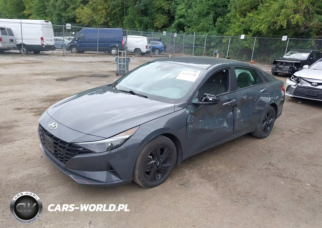 2023 Hyundai Elantra Hybrid Blue VIN:KMHLM4AJ1PU078639 - 2