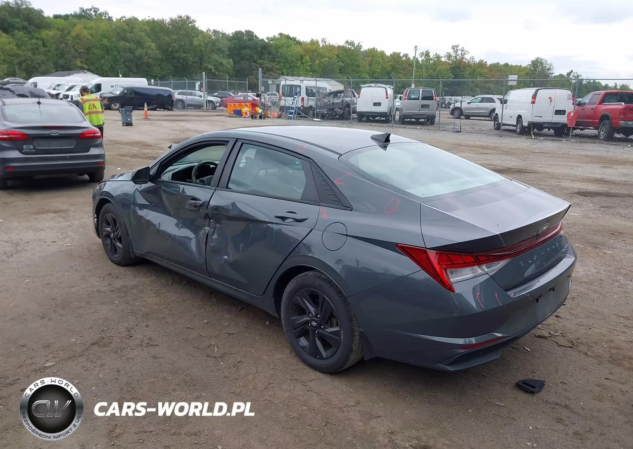 2023 Hyundai Elantra Hybrid Blue VIN:KMHLM4AJ1PU078639 - 3