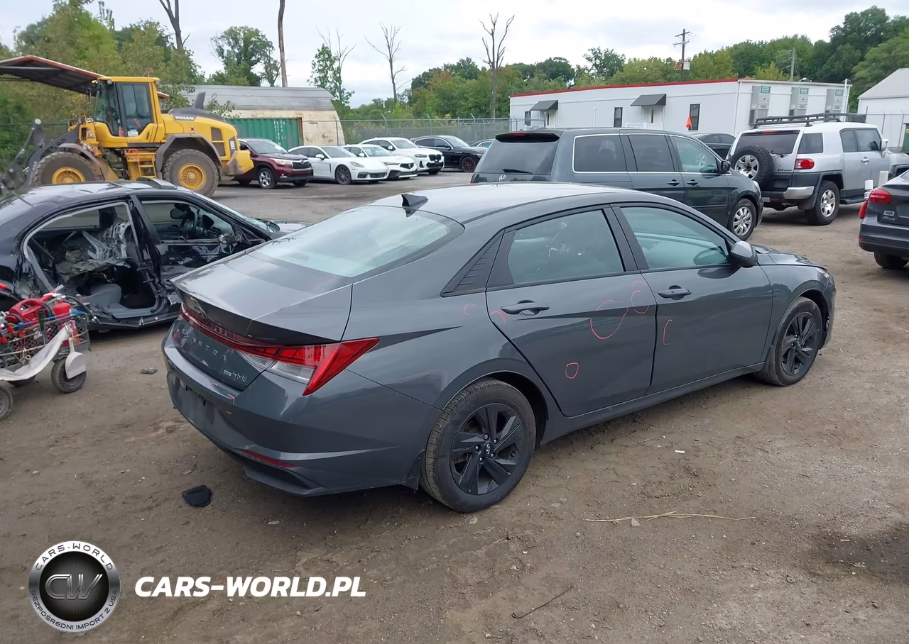 2023 Hyundai Elantra Hybrid Blue VIN:KMHLM4AJ1PU078639 - 4