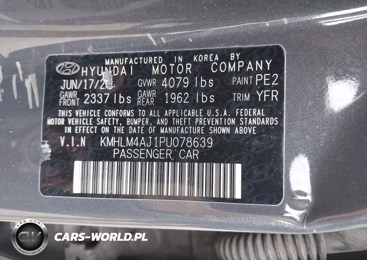 2023 Hyundai Elantra Hybrid Blue VIN:KMHLM4AJ1PU078639 - 9