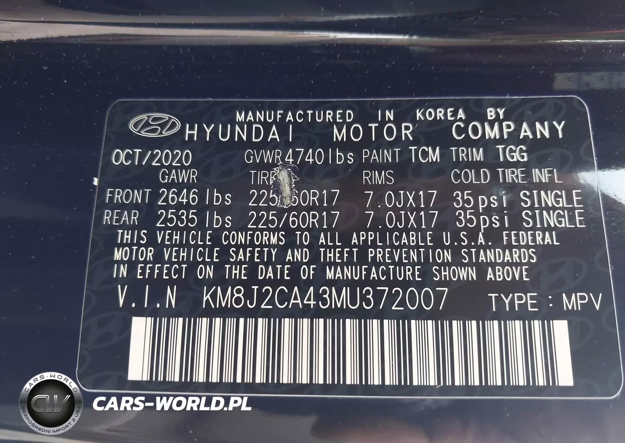2021 Hyundai Tucson Se VIN:KM8J2CA43MU372007 - 9