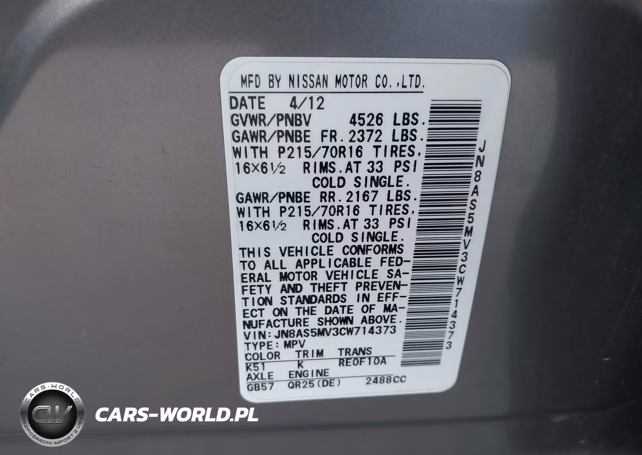 2012 Nissan Rogue S VIN:JN8AS5MV3CW714373 - 9