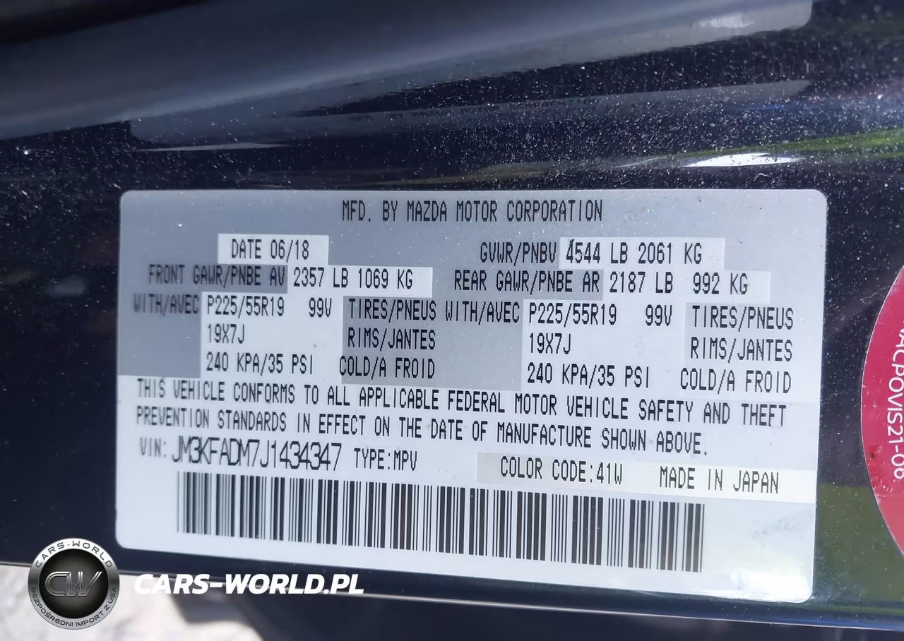 2018 Mazda Cx-5 Grand Touring VIN:JM3KFADM7J1434347 - 9