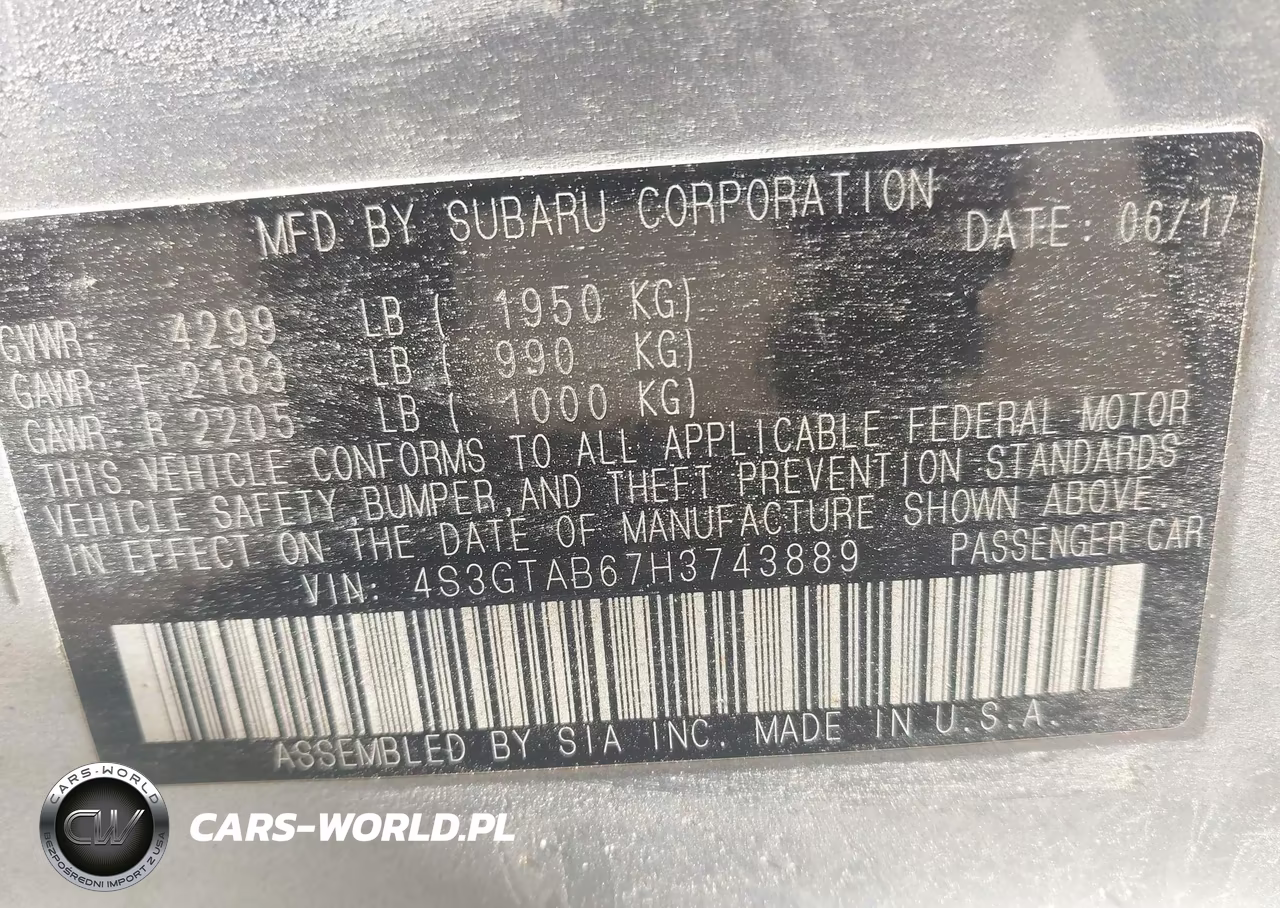 2017 Subaru Impreza 2.0I Premium VIN:4S3GTAB67H3743889 - 9