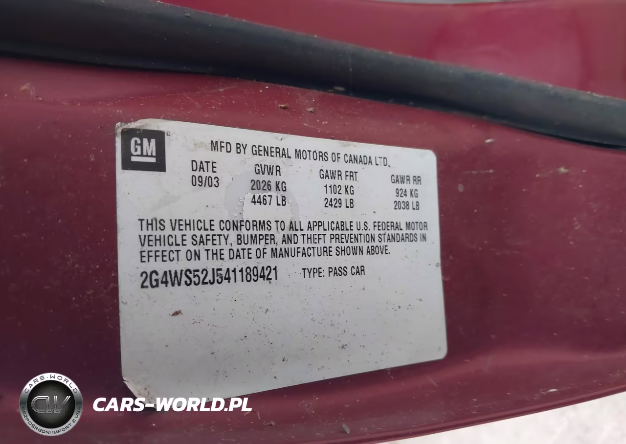 2004 Buick Century VIN:2G4WS52J541189421 - 9